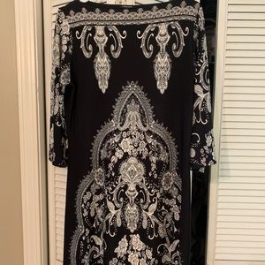 Black and white sheath dress